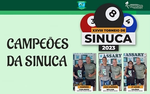 Campeões do Torneio de Sinuca