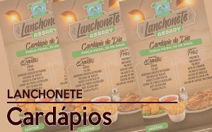 Cardápios da Lanchonete