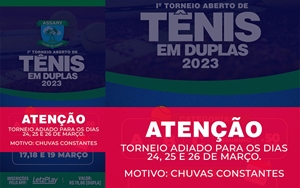 Torneio de Tenis ADIADO