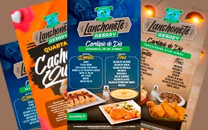 Cardápios da Lanchonete