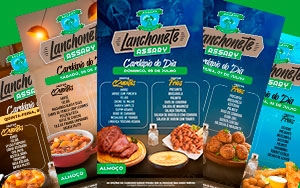 Cardápios da Lanchonete