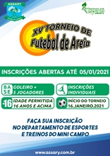 Inscrições abertas para campeonatos até 05 de janeiro